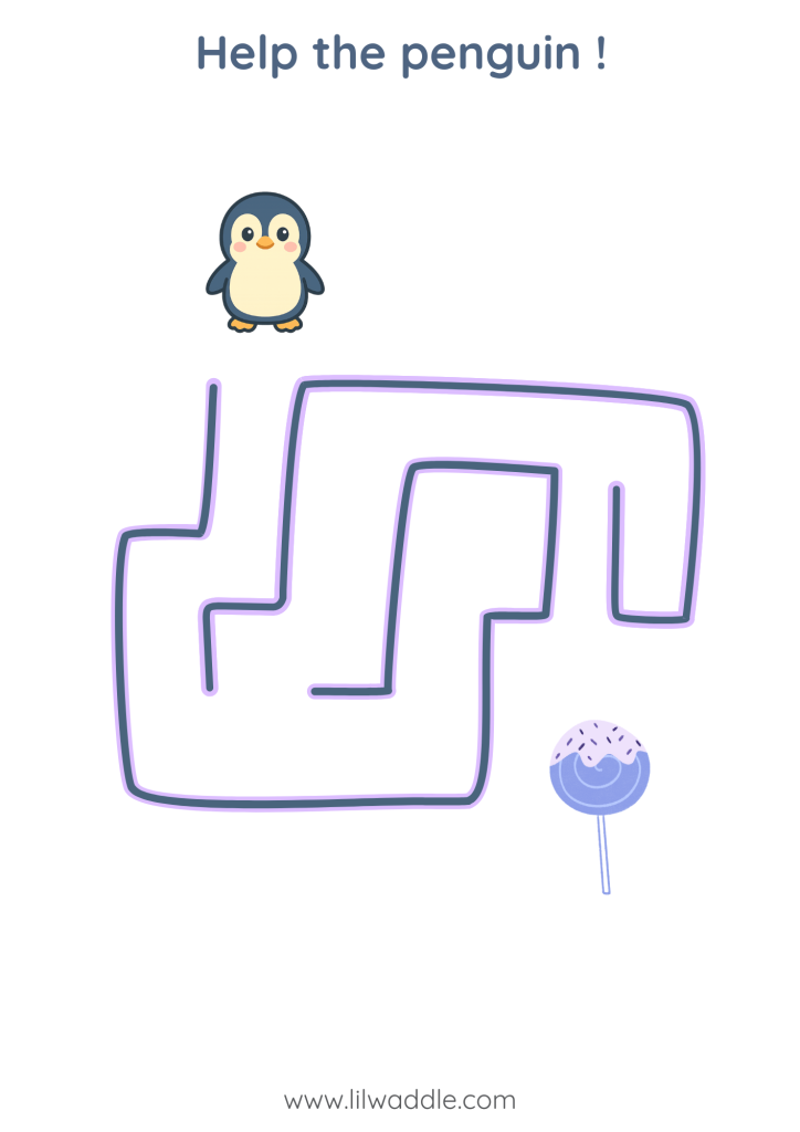 Maze pattern tracing worksheet - 2