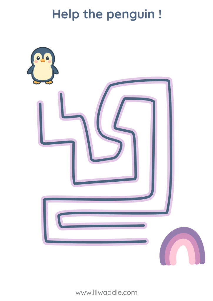 Maze pattern tracing worksheet - 3