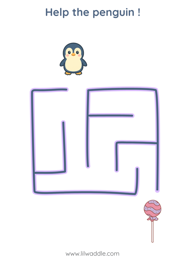 Maze pattern tracing worksheet - 4