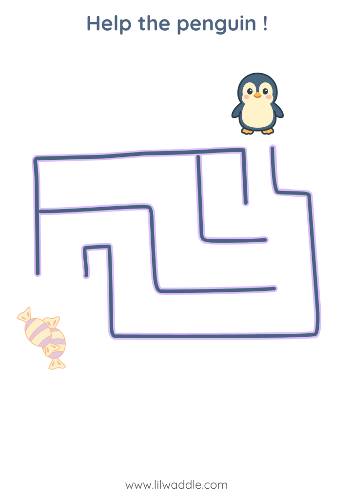 Maze pattern tracing worksheet - 5