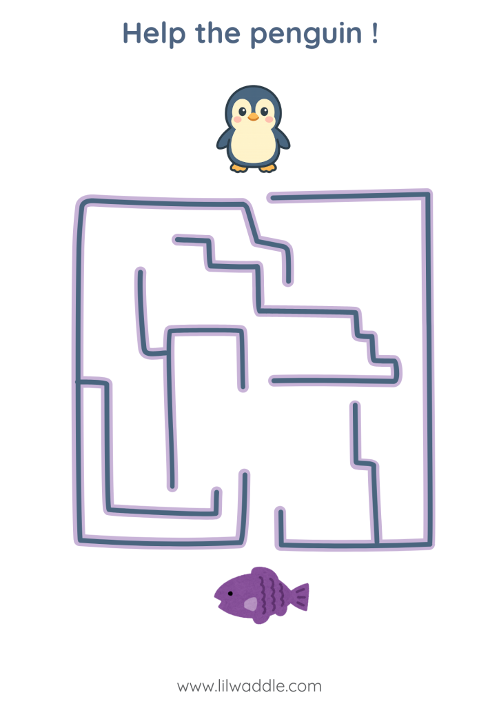 Maze pattern tracing worksheet - 7