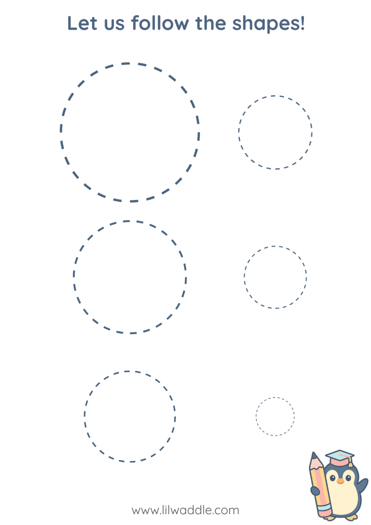 Circle tracing worksheet