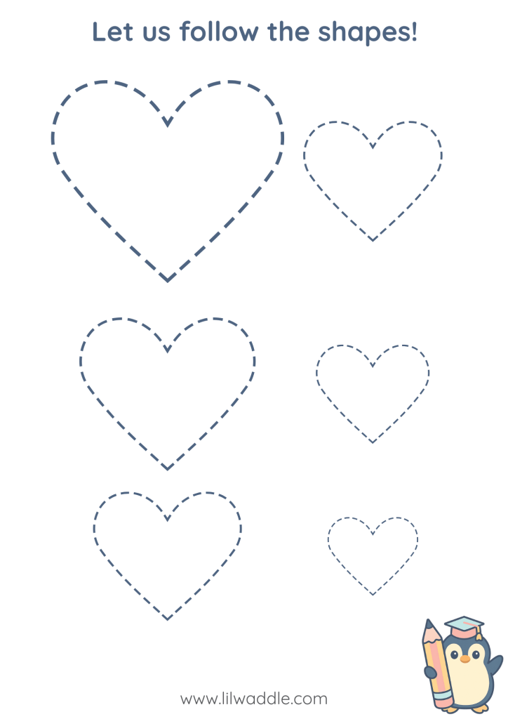 Heart tracing worksheet