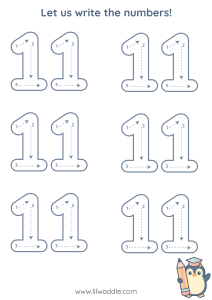 Number tracing worksheet 11
