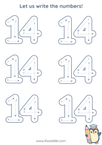 Number tracing worksheet 14