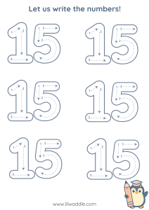 Number tracing worksheet 15