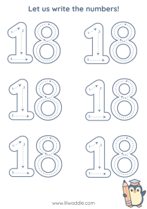 Number tracing worksheet 18