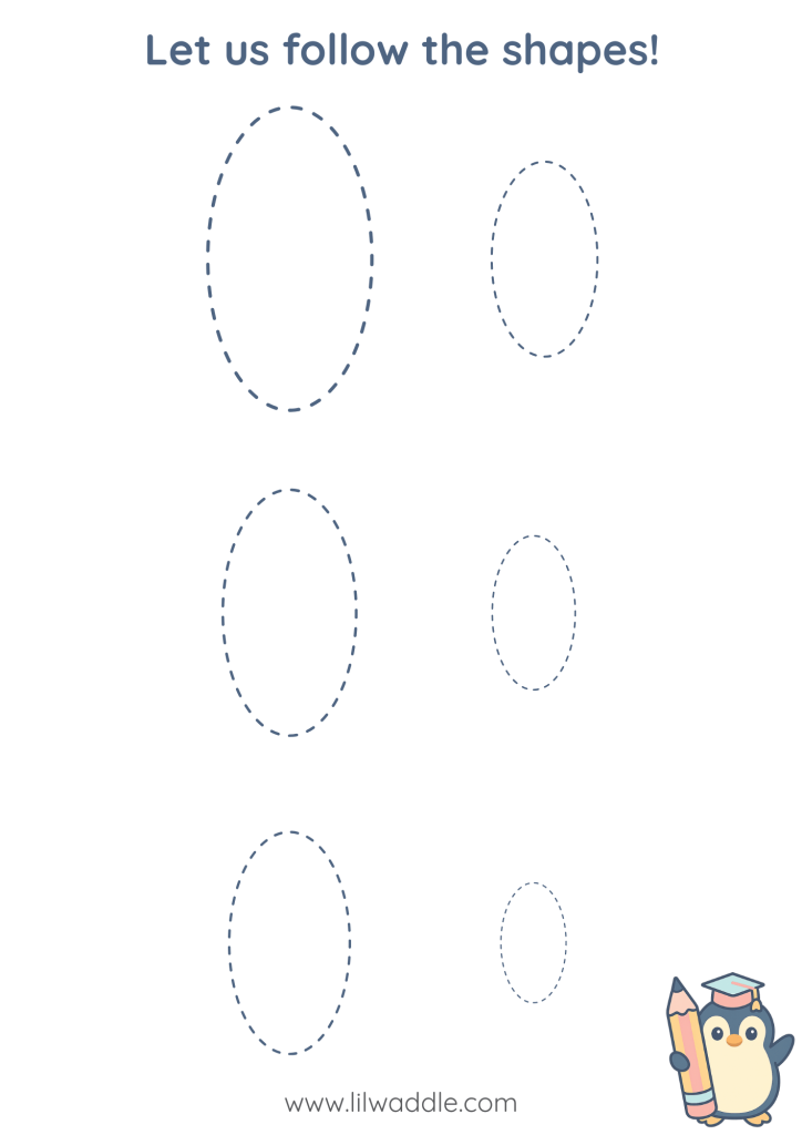 Oval tracing worksheet