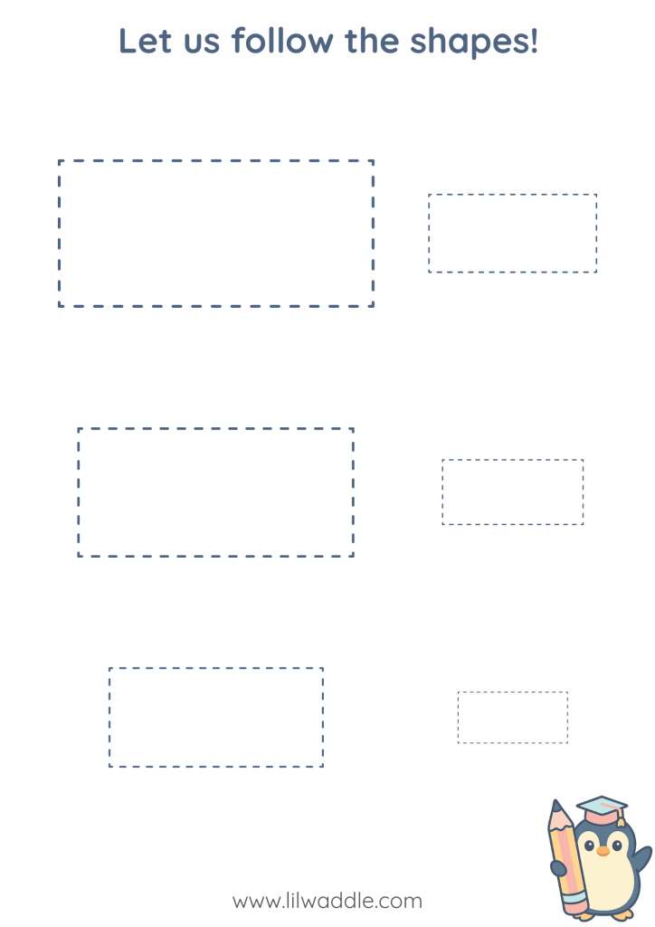 Rectangle tracing worksheet