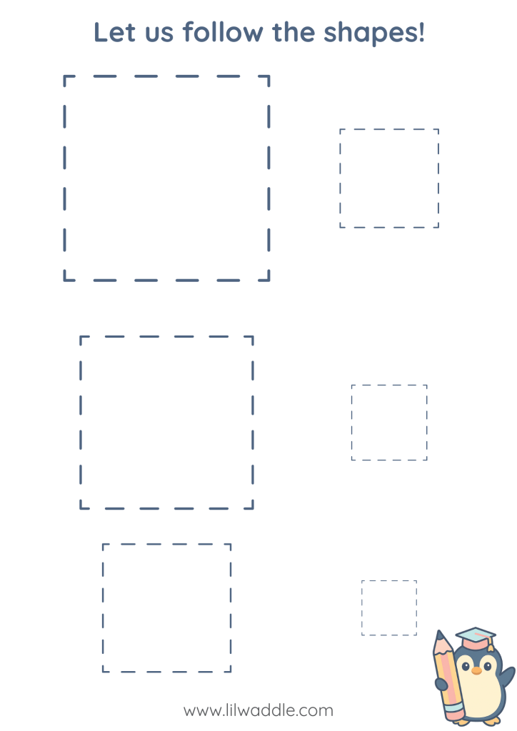 Square tracing worksheet