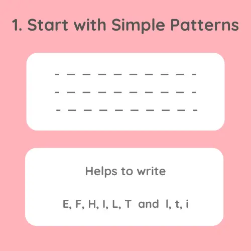 Simple line tracing worksheets for preschoolers using horizontal, vertical, and short lines to build early writing control