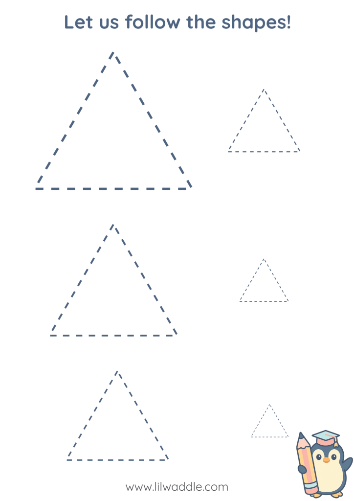 Triangle tracing worksheet